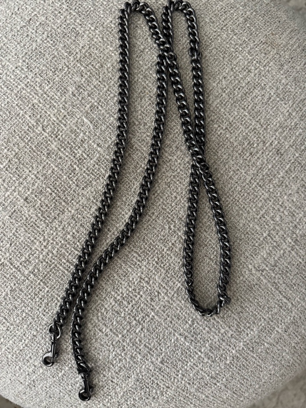 Coach Gunmetal Black Chain Crossbody strap